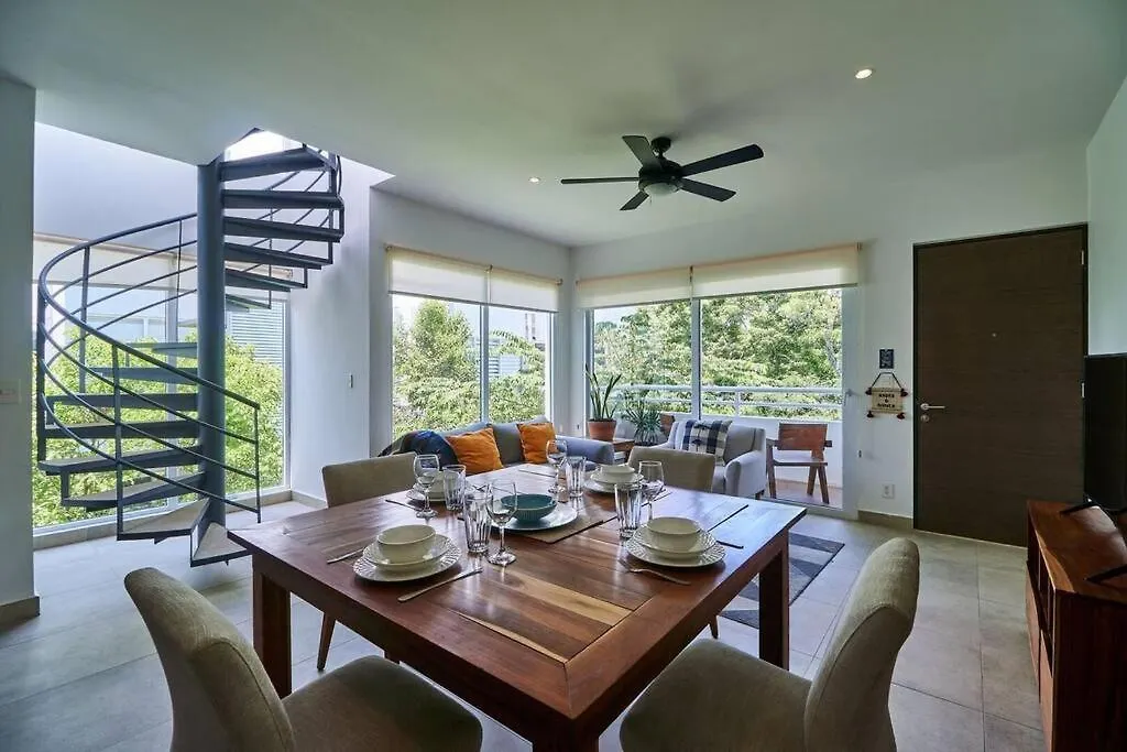 Serene Private Rooftop Jacuzzi Penthouse 2 Pools 5 Min To Beach + Gym Tulum 0*,